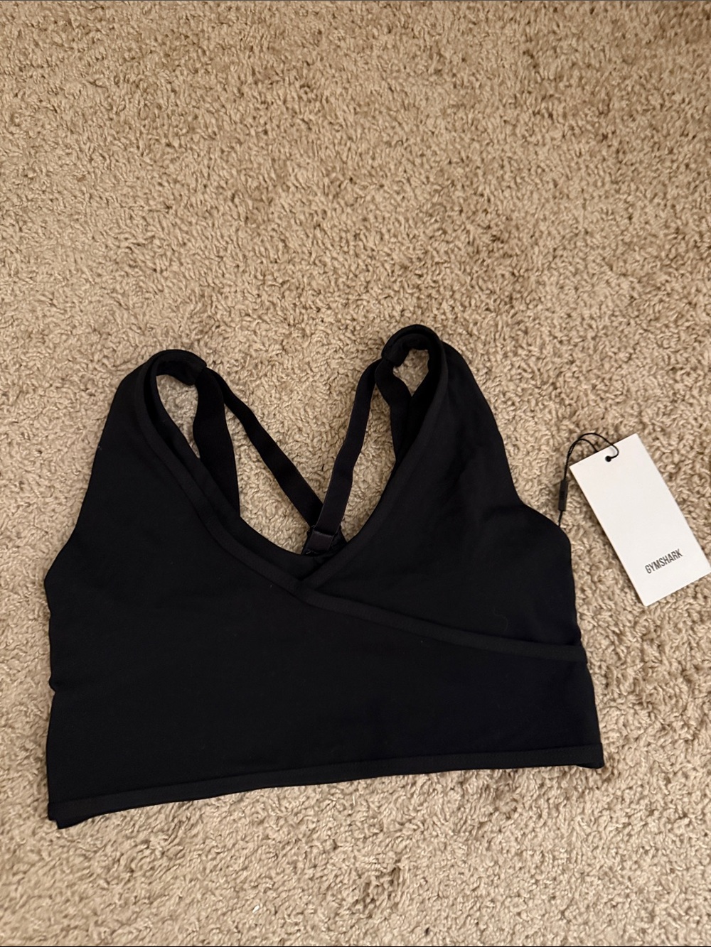 Gymshark Black Cross-Back Sports Bra